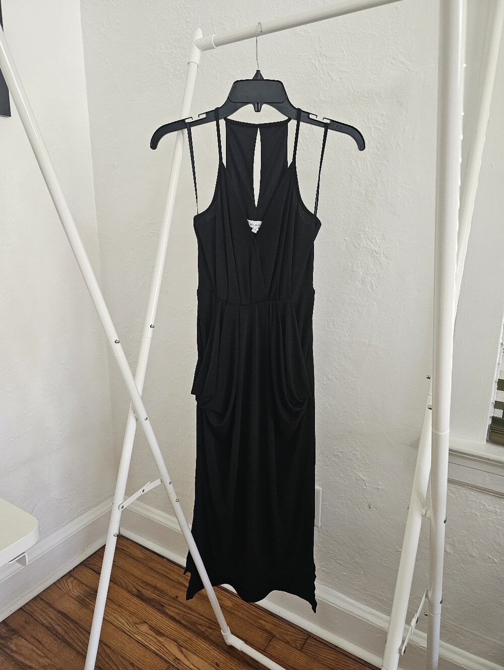 BCBGeneration Elegant Black Sleeveless V-Neck Maxi Dress